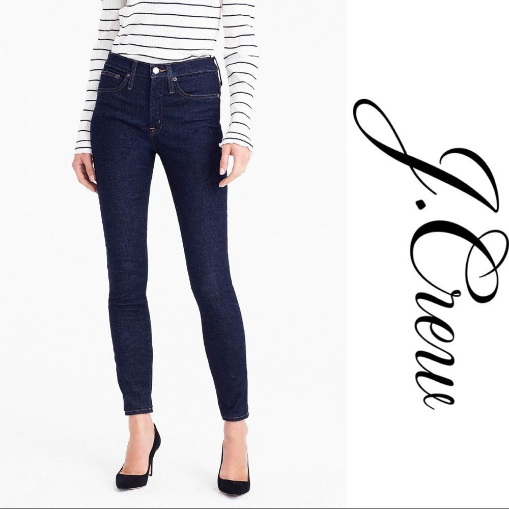J. Crew Mid-Rise Dark Wash Skinny Denim Jeans - Women’s 26